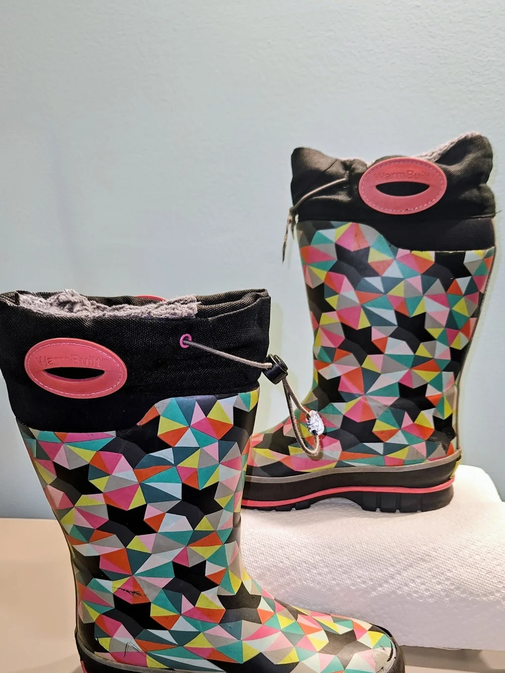 Colorful Geometric Kids Winter Boots